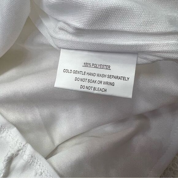 Saints & Secrets New Dress Romantic Floral Lace Ruffles White Straps Summer  L - Picture 8 of 8